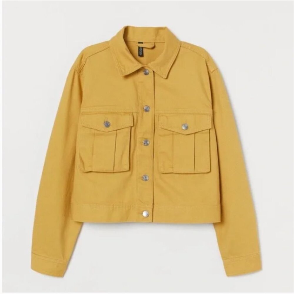 Short Cotton Twill Jean Jacket